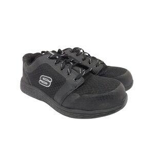 SKECHERS WORK Men's Aluminum Toe SP Athletic Work Shoes 99999068 Black 9.5M
